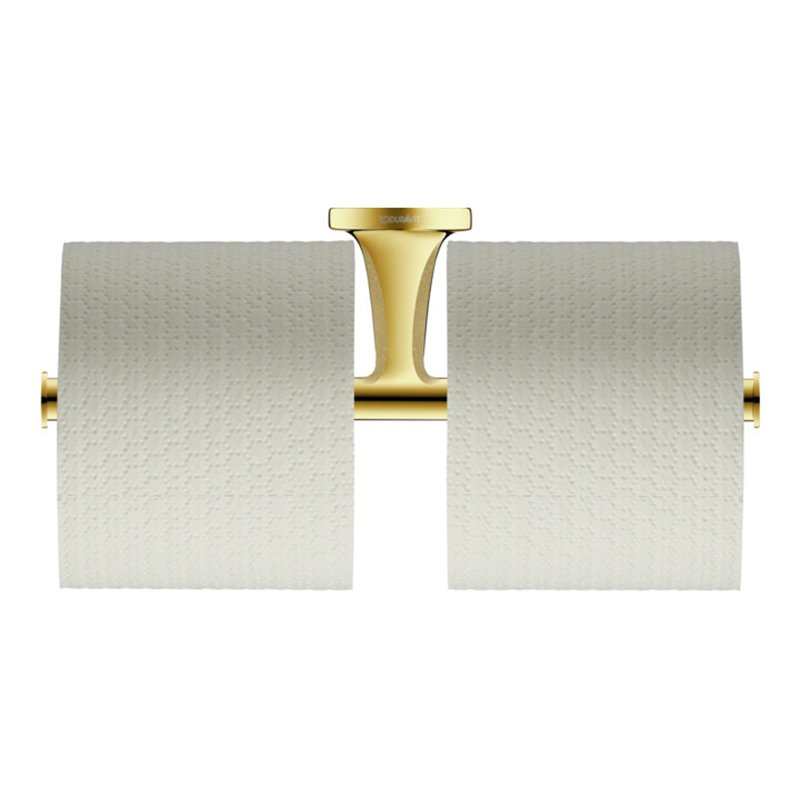 Duravit Papierrollenhalter Starck T 25,5x7,6cm, doppelt, Gold poliert