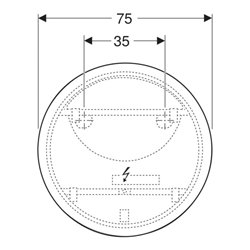 Geberit Lichtspiegel Option Round d 75cm, direkte-/indirekte Beleuchtung