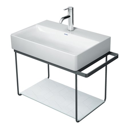Duravit Metallkonsole DuraSquare 66,5x38cm, wandhängend, schwarz matt