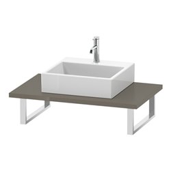 Duravit Konsole L-Cube 80-200x55cm, 1 AS, Stä 3cm, flan. Gr hgl