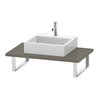 Duravit Konsole L-Cube 80-200x55cm, 1 AS, Stä 3cm, flan. Gr hgl