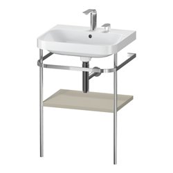 Duravit Möbelwaschtisch-Kombi Happy D.2 Plus 57,5x49cm, 2 HL, Tau s-matt, m Konsole