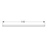 Geberit Waschtisch-Platte One 120x3x47cm, w/l hochgl., Ausschn 2-fach