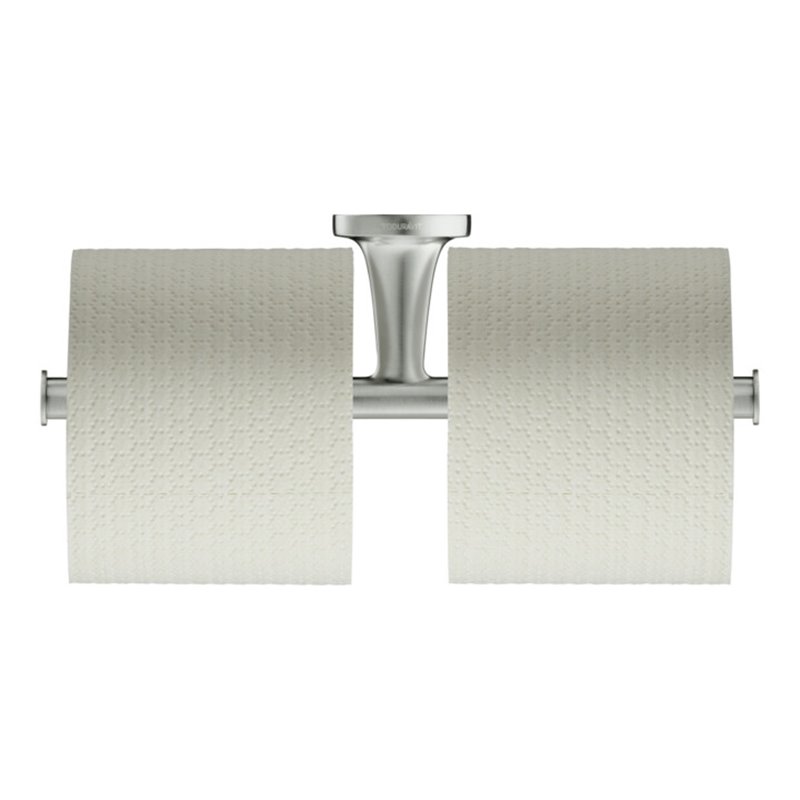 Duravit Papierrollenhalter Starck T 25,5x7,6cm, doppelt, Edelstahl gebürstet