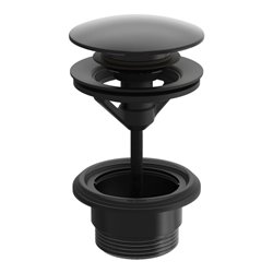 Hansa Ablaufgarnitur Push-Open, schwarz matt