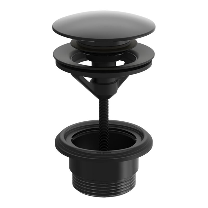 Hansa Ablaufgarnitur Push-Open, schwarz matt