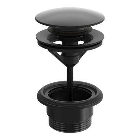 Hansa Ablaufgarnitur Push-Open, schwarz matt