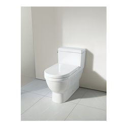 Duravit WC-Sitz Starck o Absenkaut., Scharnier Edelstahl, weiß