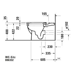Duravit WC-Sitz Starck o Absenkaut., Scharnier Edelstahl, weiß