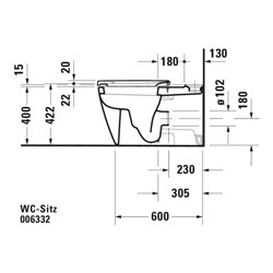 Duravit WC-Sitz Starck o Absenkaut., Scharnier Edelstahl, weiß