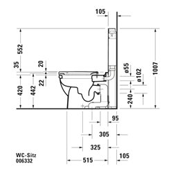 Duravit WC-Sitz Starck o Absenkaut., Scharnier Edelstahl, weiß