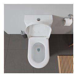 Duravit WC-Sitz Starck o Absenkaut., Scharnier Edelstahl, weiß