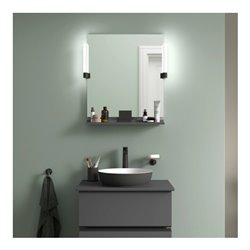 Duravit Spiegel-Ablage Sivida 65x65x3,6cm, graph ma, mont., sw