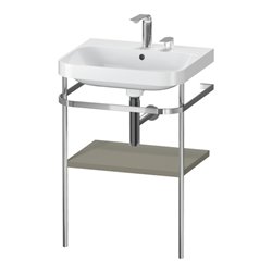 Duravit Möbelwaschtisch-Kombi Happy D.2 Plus 57,5x49cm, 2 HL, st-g s-matt, m Konsole