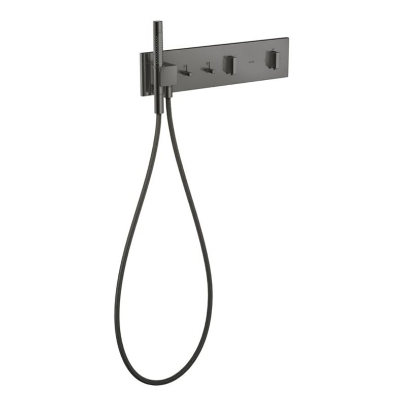 hansgrohe Fertigset ShowerComposition UP-THM, 2 Verbr., polished black chrome