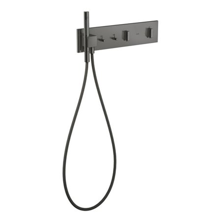 hansgrohe Fertigset ShowerComposition UP-THM, 2 Verbr., polished black chrome