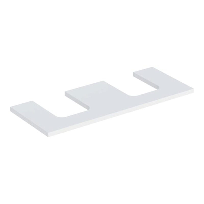 Geberit Waschtisch-Platte One 120x3x47cm, w/lack. ma, Ausschn zweifach
