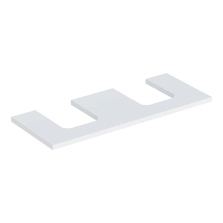 Geberit Waschtisch-Platte One 120x3x47cm, w/lack. ma, Ausschn zweifach