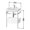Duravit Möbelwaschtisch-Kombi Happy D.2 Plus 57,5x49cm, o HL, w m, m Kons, 1 Lad