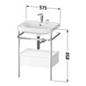 Duravit Möbelwaschtisch-Kombi Happy D.2 Plus 57,5x49cm, o HL, w m, m Kons, 1 Lad