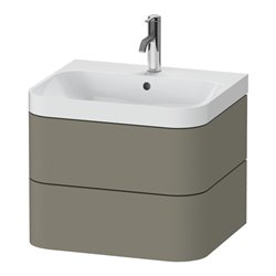 Duravit Möbelwaschtisch Happy D.2 Plus 57,5x49cm, 1 HL, st-g s-matt, 2 Schubk.