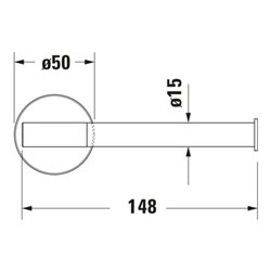 Duravit Papierrollenhalter Starck T 15,2x7,6cm, seitlich, Bronze gebürstet