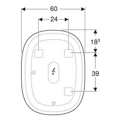 Geberit Lichtspiegel Option Oval 80x60cm, indirekte Beleuchtung
