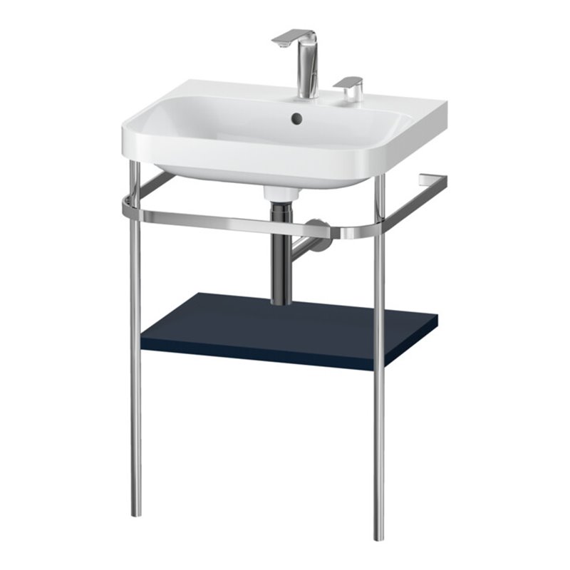 Duravit Möbelwaschtisch-Kombi Happy D.2 Plus 57,5x49cm, 2 HL, blau s-matt, m Konsole