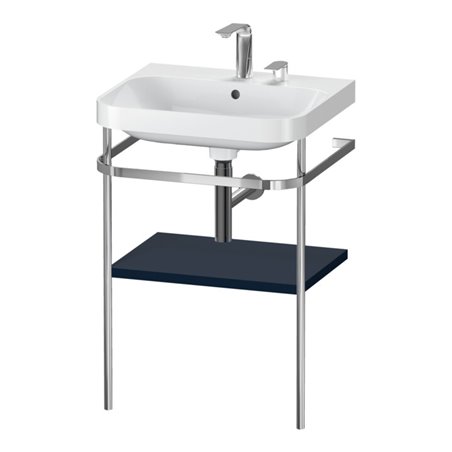 Duravit Möbelwaschtisch-Kombi Happy D.2 Plus 57,5x49cm, 2 HL, blau s-matt, m Konsole