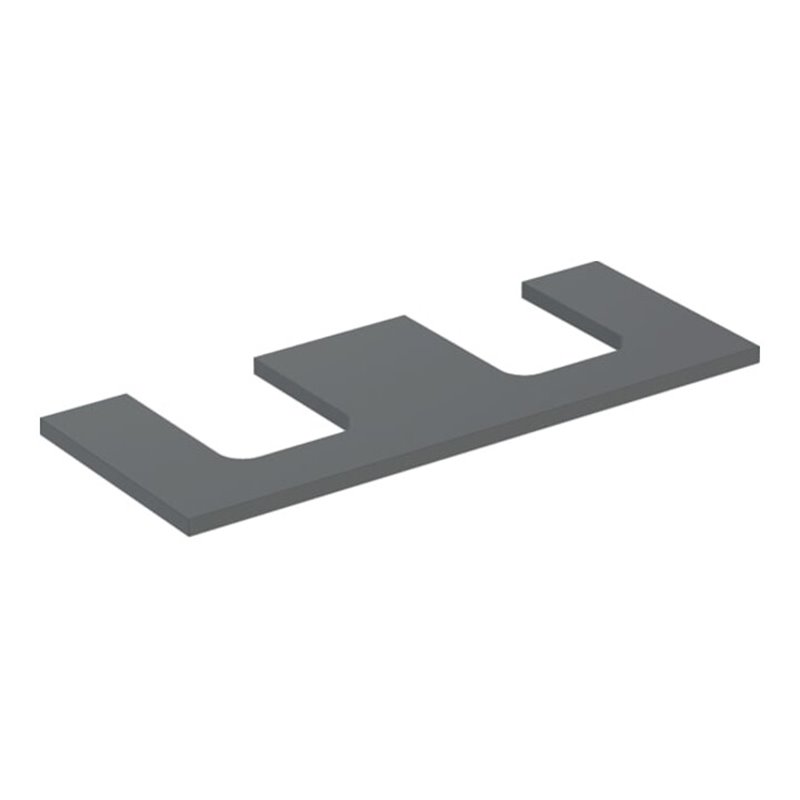 Geberit Waschtisch-Platte One 120x3x47cm, lava/lackiert m, AS 2-fach