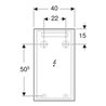 Geberit Lichtspiegel Option Basic Beleuchtung oben, 40x70cm