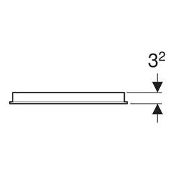 Geberit Lichtspiegel Option Basic Beleuchtung oben, 40x70cm