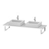 Duravit Konsole L-Cube 80-200x55cm, 2 Ausschn, Stär 3cm, we. ma