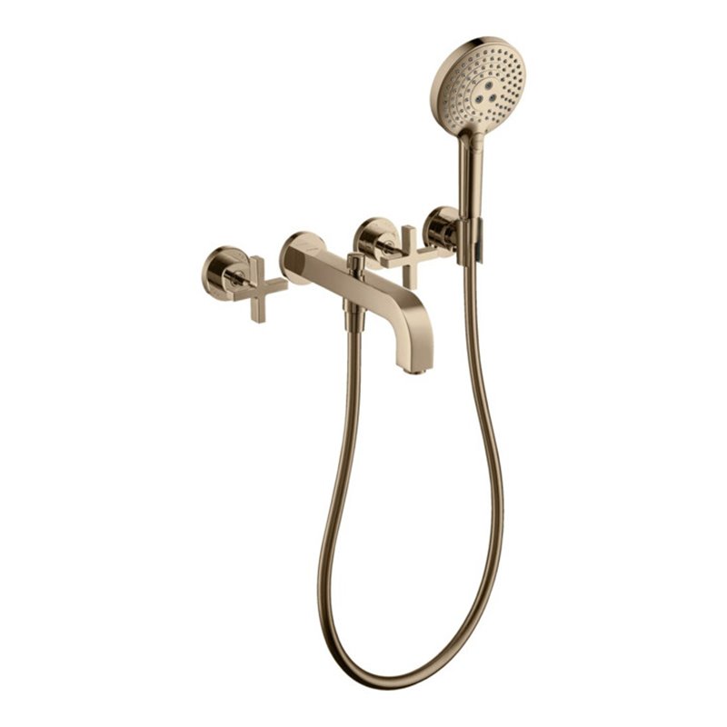 hansgrohe Fertigmontageset Axor Citterio UP-3-Loch-Wannenarm, m KrG, pol. r gol