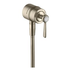 hansgrohe Absperrventil Axor Montreux Stop m Rückflussverh., Hebel, brushed nickel