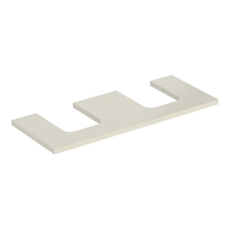 Geberit Waschtisch-Platte One 120x3x47cm, sand-grau/l hg, AS 2-fach