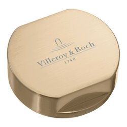 V&B Abdeckkappe rd, für Einzeldrehgriff, Edelstahl, gold