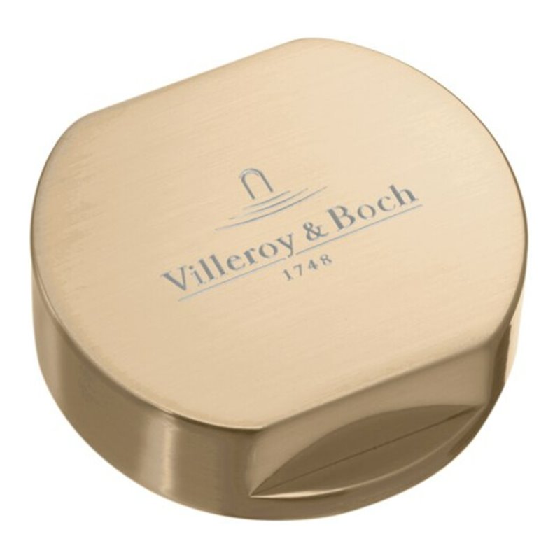 V&B Abdeckkappe rd, für Einzeldrehgriff, Edelstahl, gold