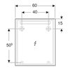 Geberit Lichtspiegel Option Basic Beleuchtung oben, 60x70cm