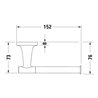 Duravit Papierrollenhalter Starck T 15,2x7,6cm, seitl., Edelstahl gebürstet