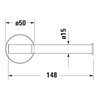 Duravit Papierrollenhalter Starck T 15,2x7,6cm, seitl., Edelstahl gebürstet