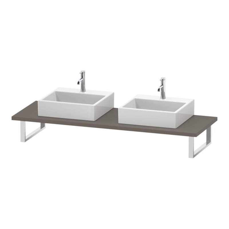 Duravit Konsole L-Cube 80-200x55cm, 2 A., Stär 3cm, bas. ma