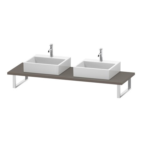 Duravit Konsole L-Cube 80-200x55cm, 2 A., Stär 3cm, bas. ma