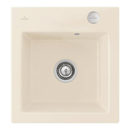 V&B Spüle Subway 45 XS m Abl.garn, Exzenter, crema CeramicPlus