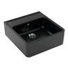 V&B Spülstein-Einzelbecken m Abl.garn, Handbetätigung, pure black