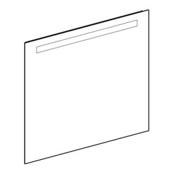 Geberit Lichtspiegel Option Basic Beleuchtung oben, 80x70cm