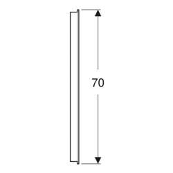 Geberit Lichtspiegel Option Basic Beleuchtung oben, 80x70cm