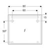 Geberit Lichtspiegel Option Basic Beleuchtung oben, 80x70cm