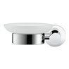 Duravit Seifenschale D-Code 13,5x12cm, Gl. we. ma, Sch links, chrom