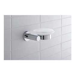 Duravit Seifenschale D-Code 13,5x12cm, Gl. we. ma, Sch links, chrom